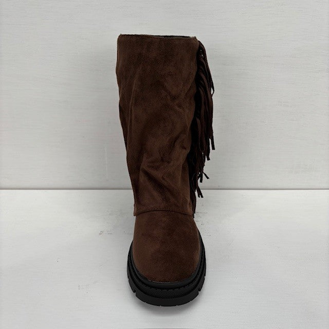 Suèdine boots met leuke flap bruin