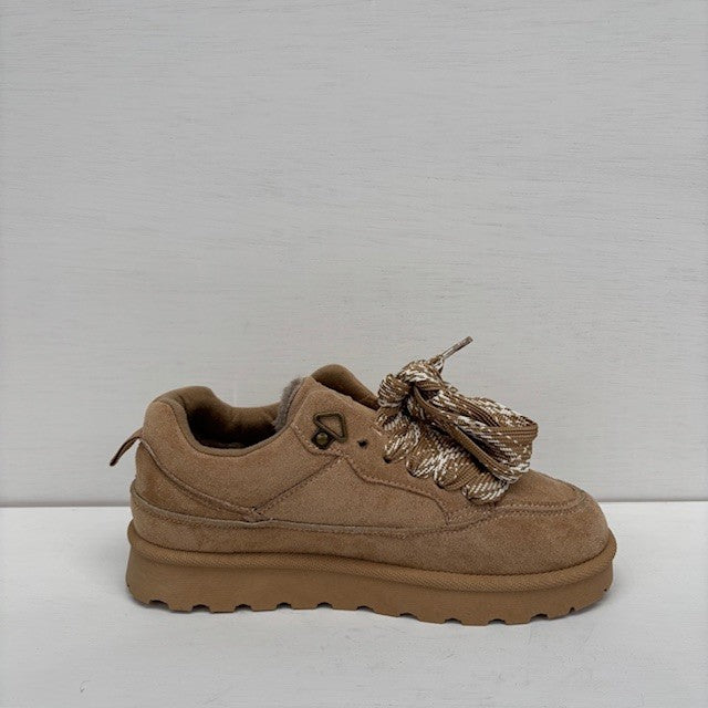 Furry uggie sneakers khaki