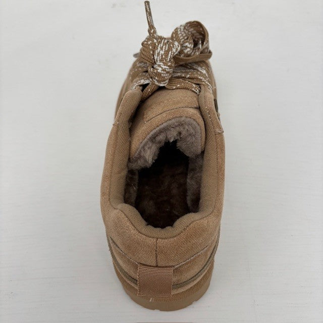 Furry uggie sneakers khaki