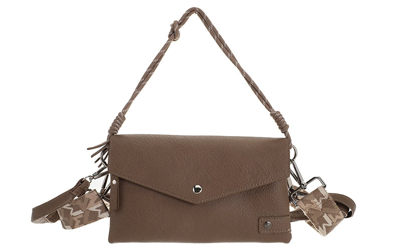 Dark taupe crossbody / schoudertasje Stanfield