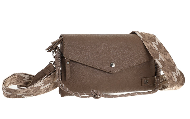 Dark taupe crossbody / schoudertasje Stanfield