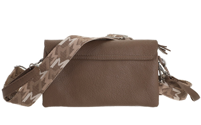 Dark taupe crossbody / schoudertasje Stanfield
