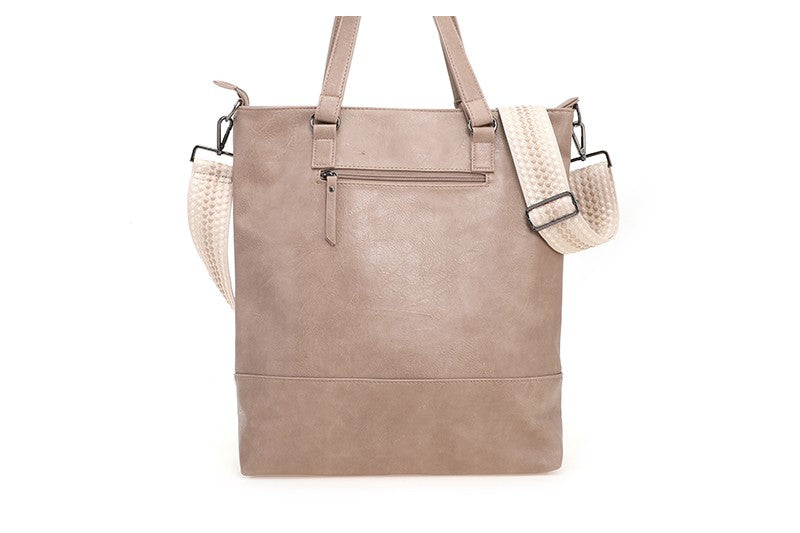 Taupe Le Mans schoudertas / shopper