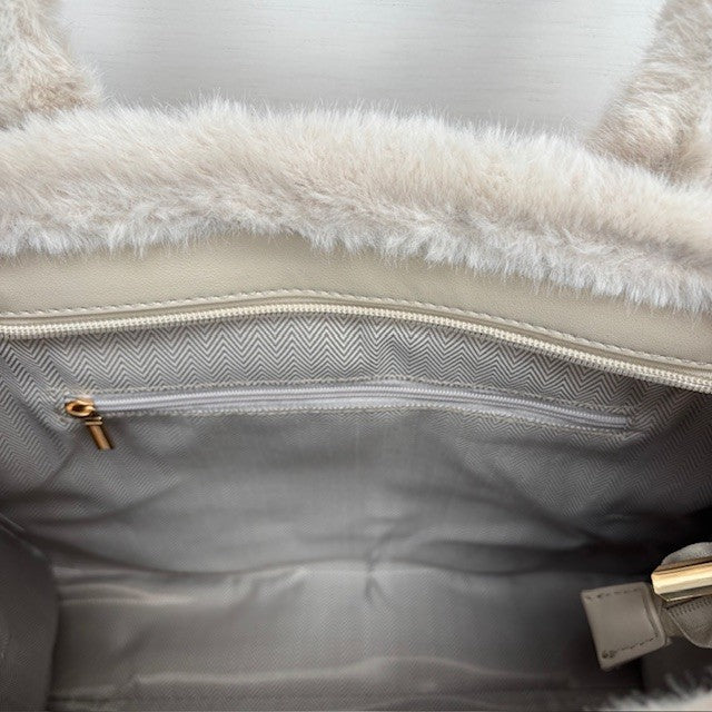 Teddy Tote Bag Beige