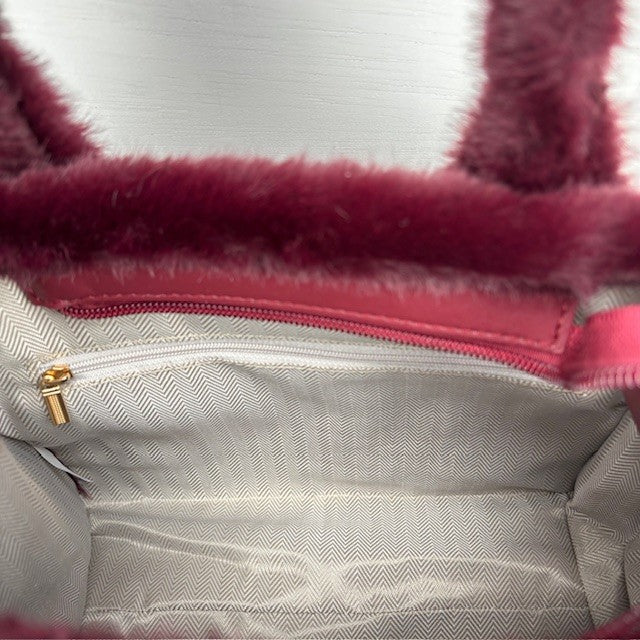Teddy Tote Bag Wine Red klein