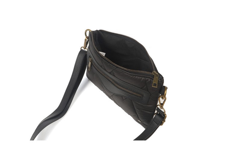 Zwart schoudertasje / crossbody Bantas