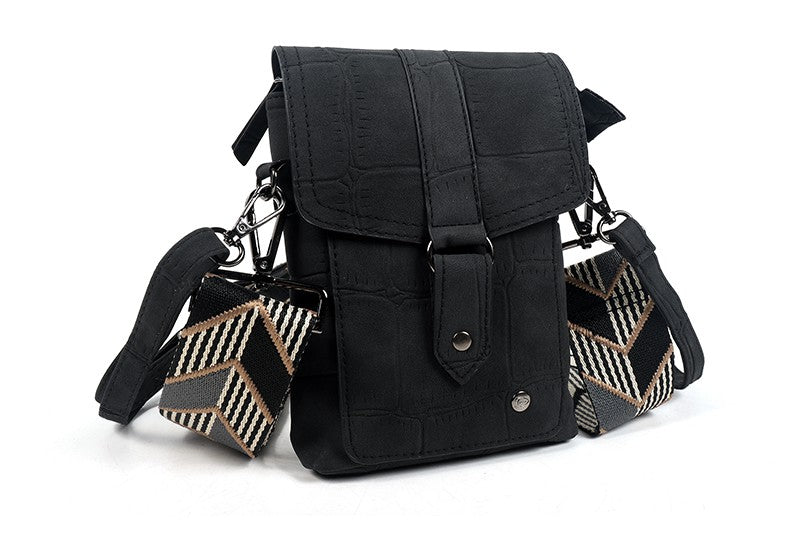 Zwart telefoontasje crossbody Schoorl