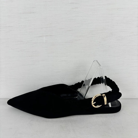 Slingbacks met elastiek zwart