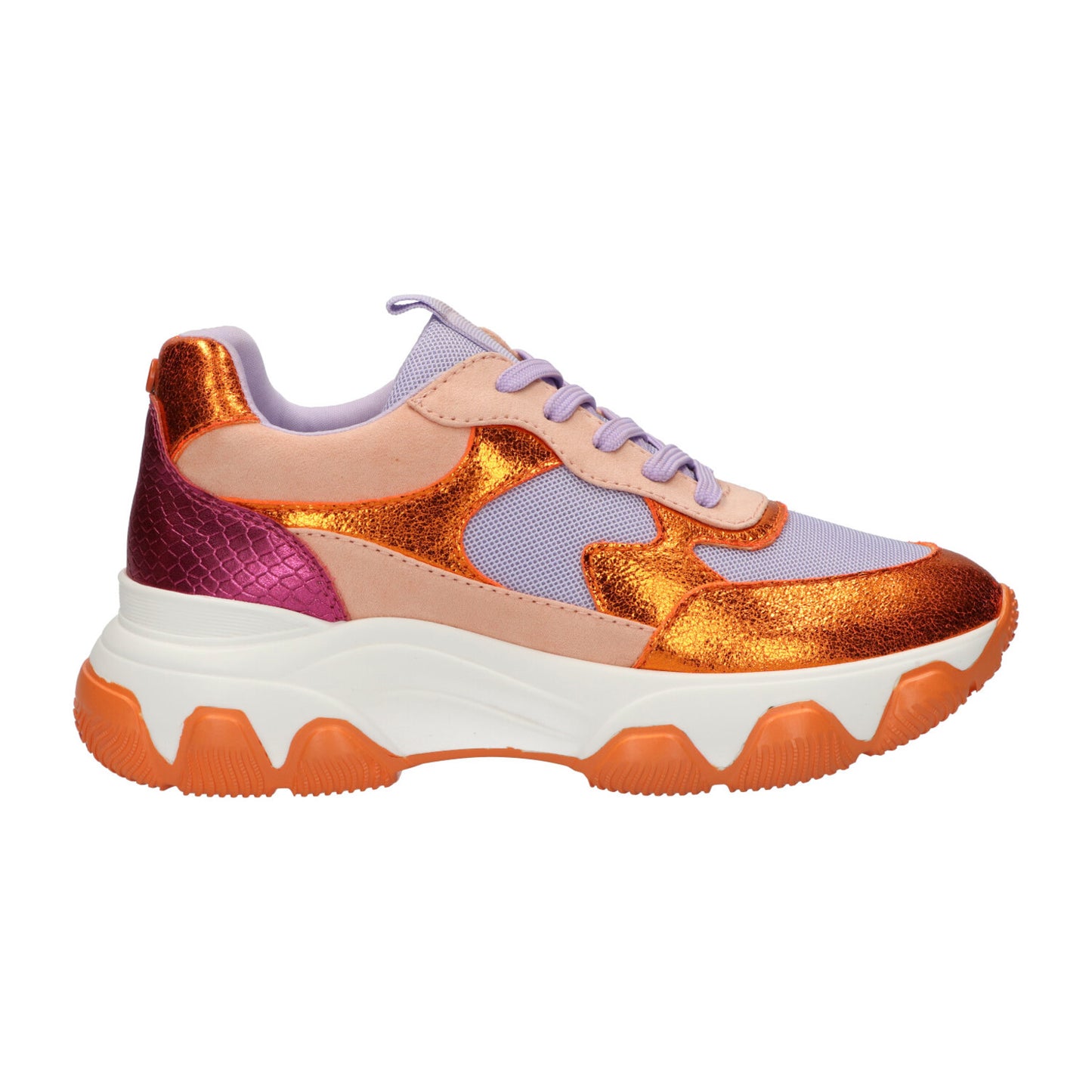 Oranjekleurige sneakers van La Strada 2123317