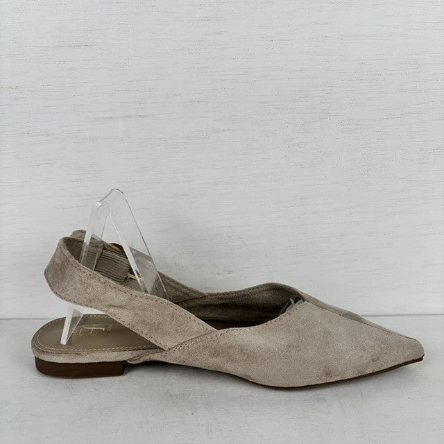 Slingbacks met gespje taupe