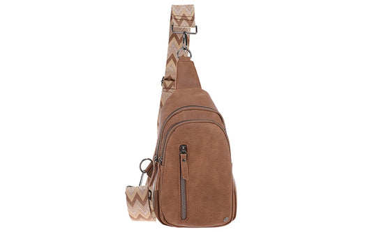 Dark camel crossbodytasje mattie