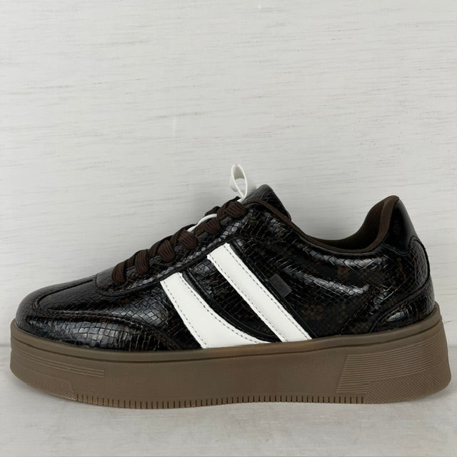 Posh by Poelman retro sneakers dark brown