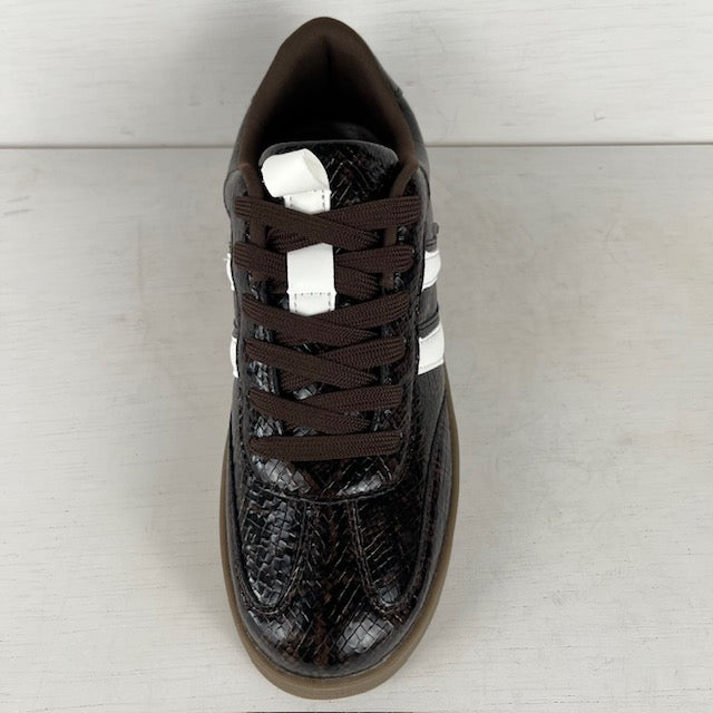 Posh by Poelman retro sneakers dark brown