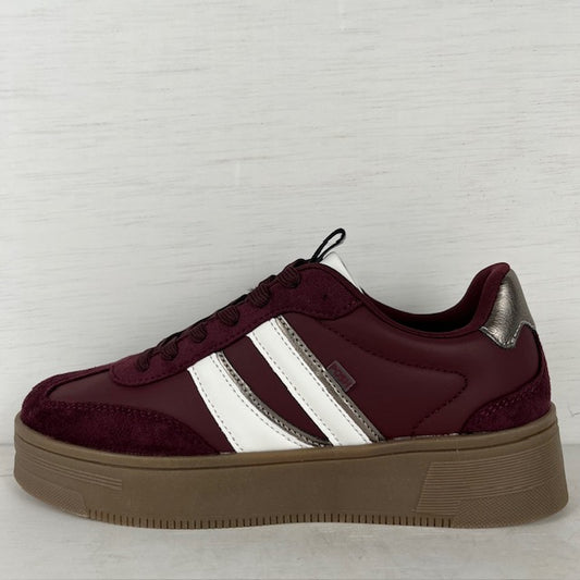 Posh by Poelman retro sneakers dark red