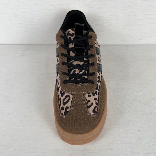 Posh by Poelman retro sneakers brown with combination