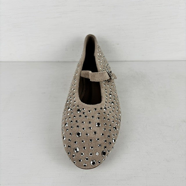 Ballerina met bandje en studs khaki