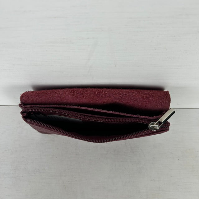Real leather portemonnee bordeaux rood