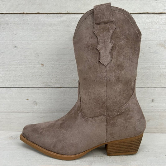 Basic suèdine cowboylaarzen taupe