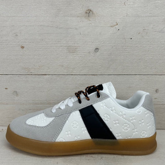 Retro sneakers met gaaf design wit