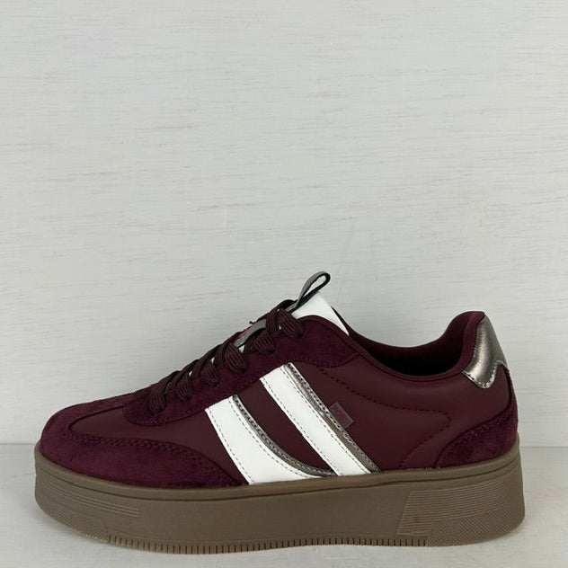 Posh by Poelman retro sneakers dark red