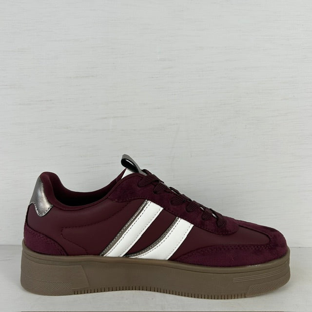 Posh by Poelman retro sneakers dark red