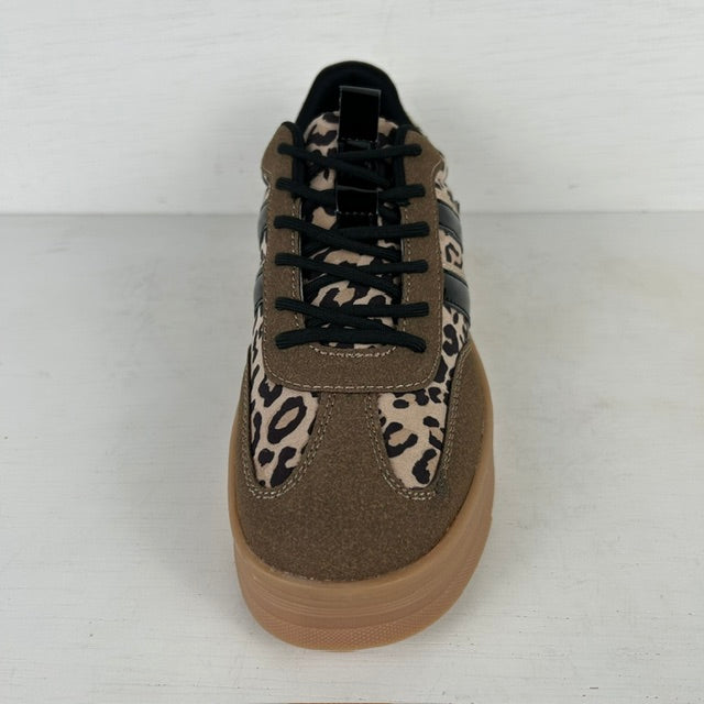 Posh by Poelman retro sneakers brown with combination