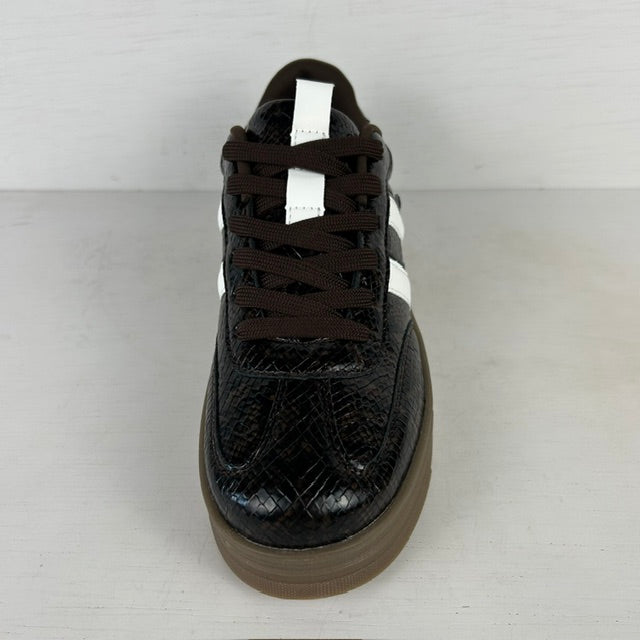 Posh by Poelman retro sneakers dark brown