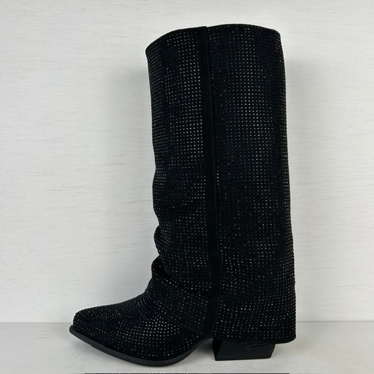 Posh by Poelman laarzen met glitters zwart