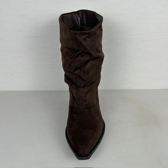 Slouchy cowboylaarzen met trendy design bruin
