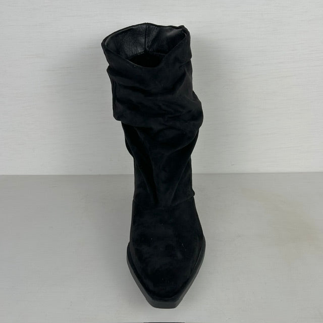 Slouchy cowboylaarzen met trendy design zwart