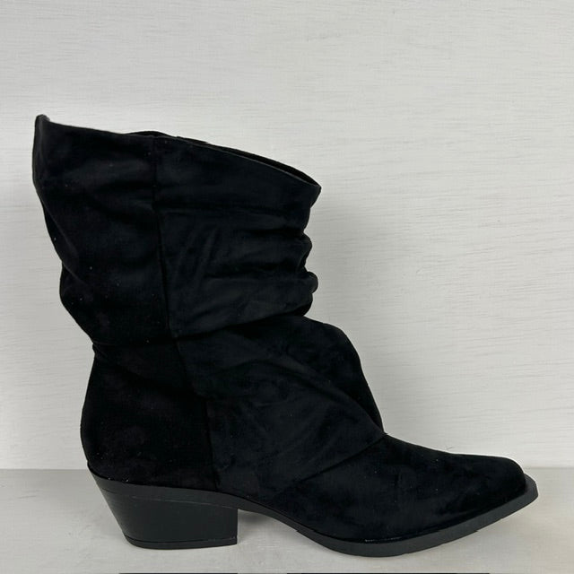 Slouchy cowboylaarzen met trendy design zwart