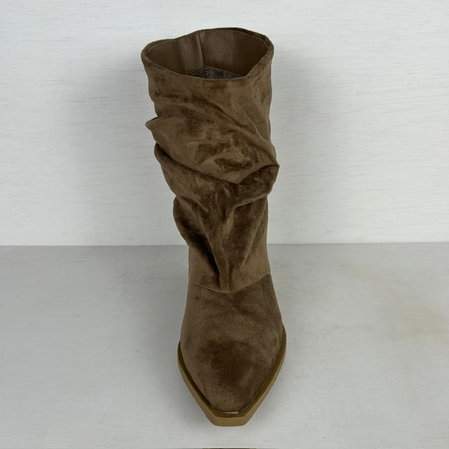 Slouchy cowboylaarzen met trendy design khaki