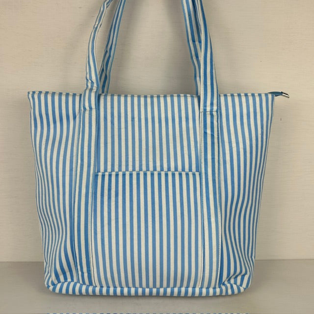 Leuke shopper met strepen blauw