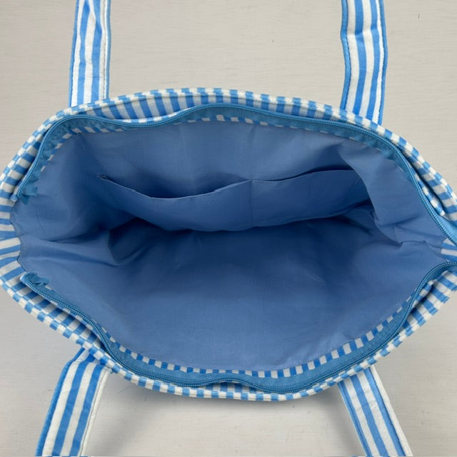 Leuke shopper met strepen blauw