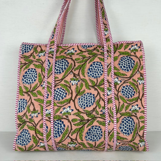 Zomerse shopper bloem roze