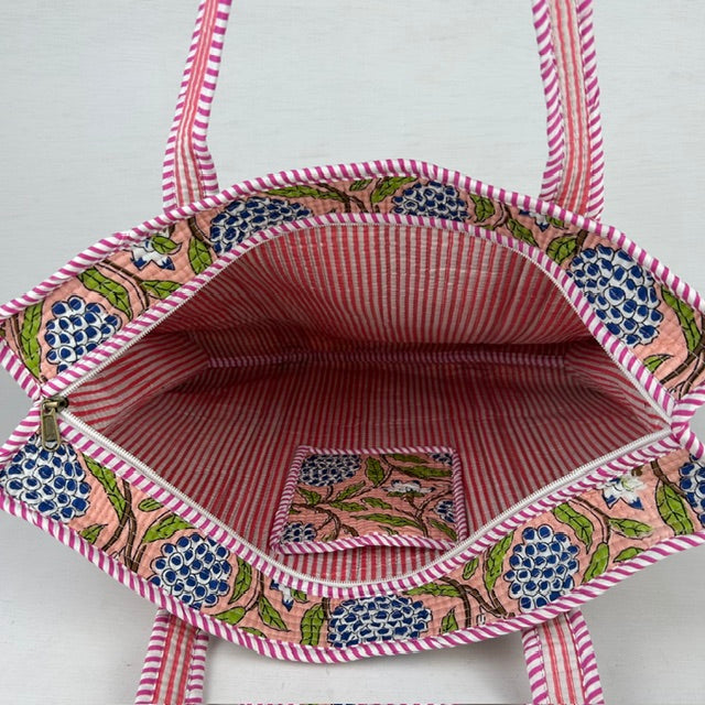 Zomerse shopper bloem roze
