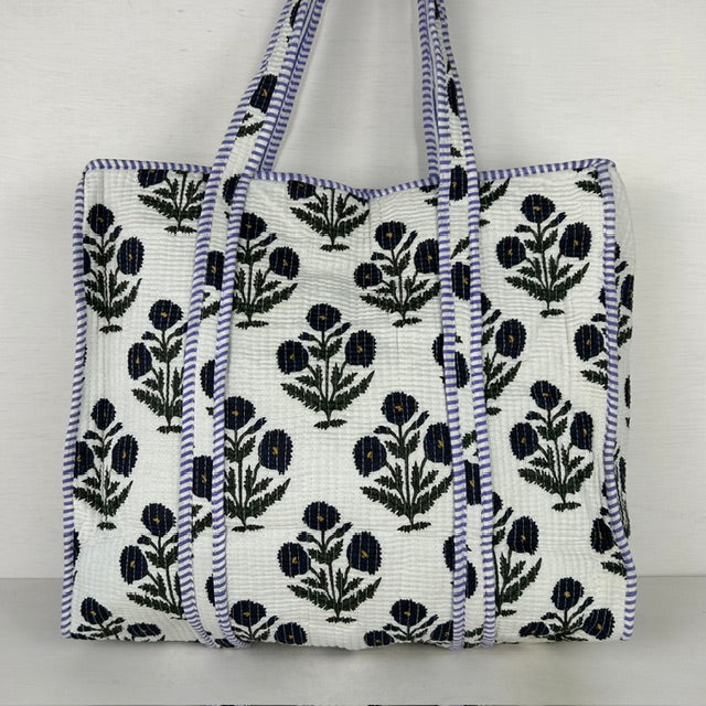 Zomerse shopper bloem wit