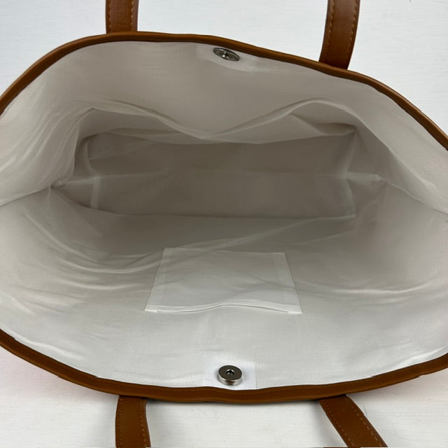 Geweldige shopper met strepen roze