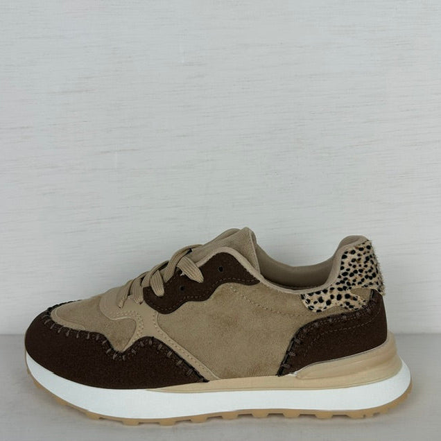 Geweldige sneakers met casual design khaki bruin