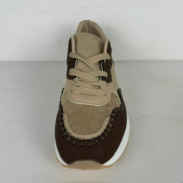 Geweldige sneakers met casual design khaki bruin