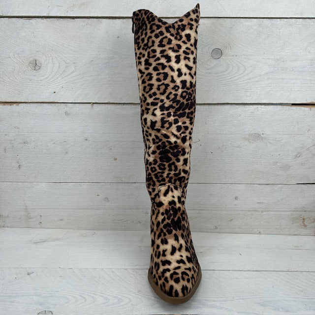 Hoge cowboylaars met trendy design panter