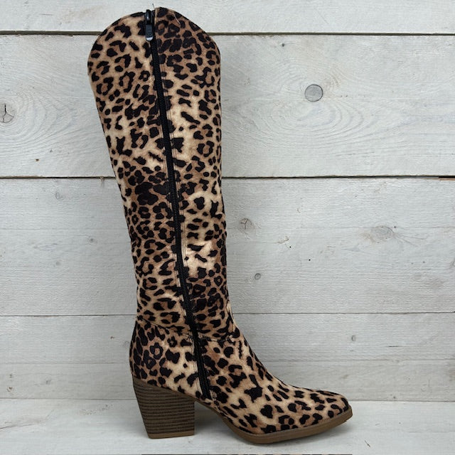 Hoge cowboylaars met trendy design panter