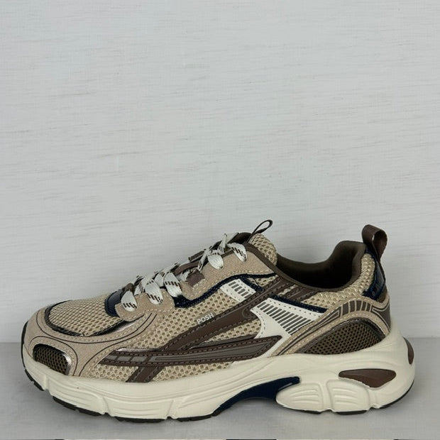 Posh by Poelman trendy sneakers taupe with combination