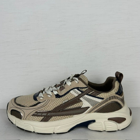 Posh by Poelman trendy sneakers taupe with combination