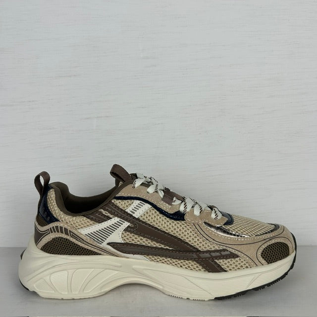 Posh by Poelman trendy sneakers taupe with combination