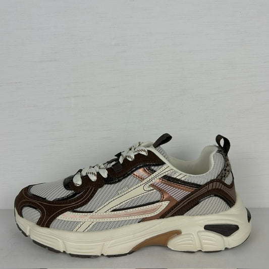 Posh by Poelman trendy sneakers brown with combination