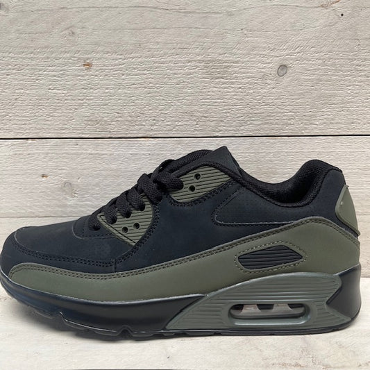 Air sneakers zwart groen