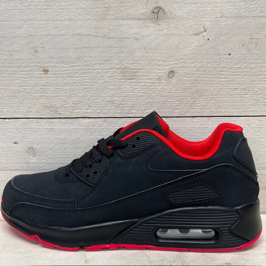 Air sneakers zwart rood (verkrijgbaar van maat 40 t/m maat 45)