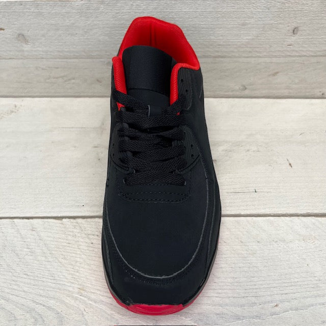 Air sneakers zwart rood (verkrijgbaar van maat 36 t/m maat 45)