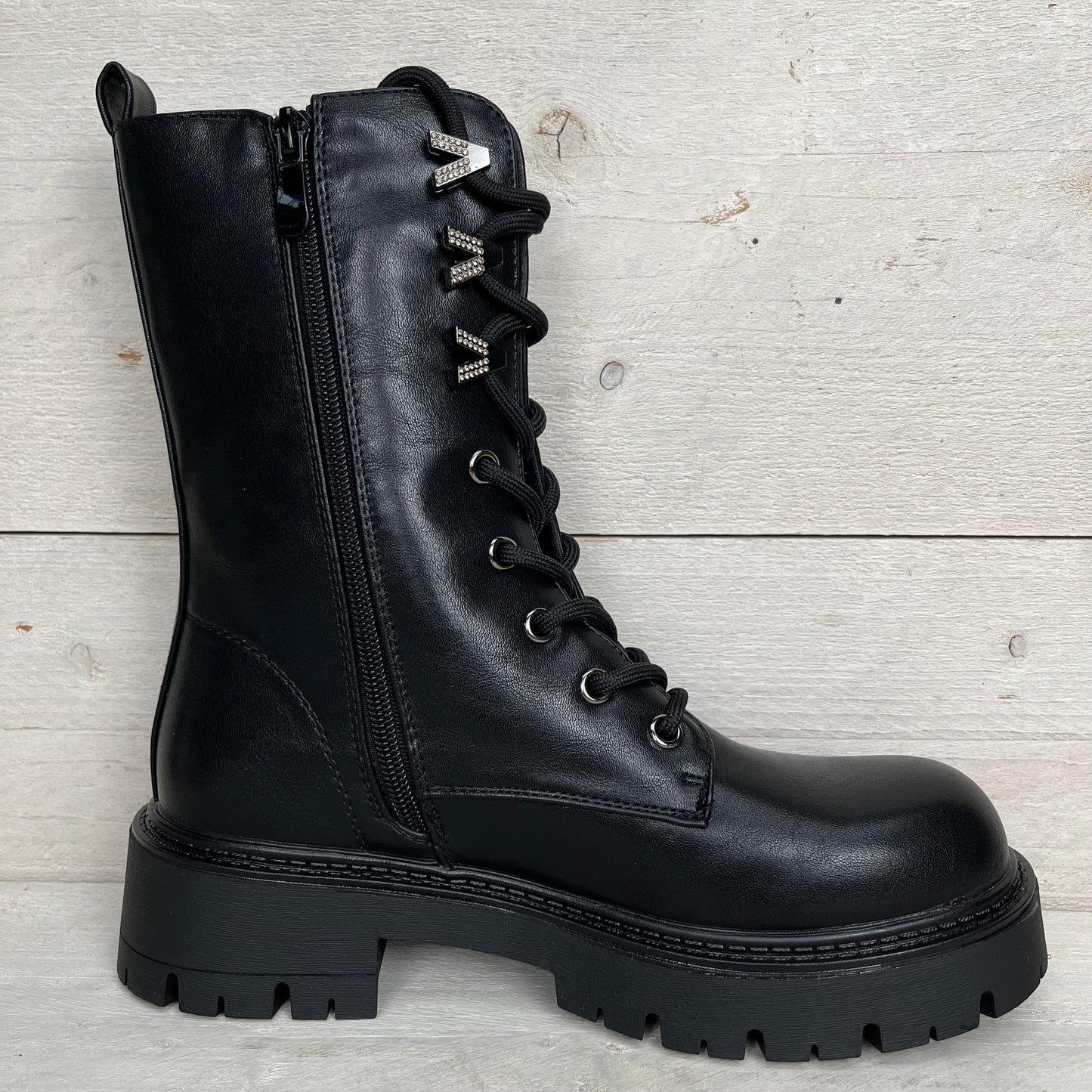 Veterboots zwart
